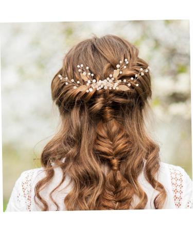ABOOFAN Decor Hair Accessories Hair Clips Hair Barrettes Wedding Elegant Headdress Wedding Party Headdress Wedding Pearl Hair Pin Hair Side Comb Wedding Hair Pin Hair Comb Prom Bride Metal - Buy Online on GoSupps.com