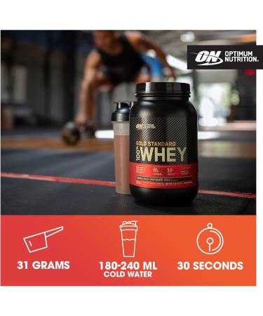 Optimum Nutrition Gold Standard 100% Whey Protein Powder - Chocolate Hazelnut, 896g (28 Servings) - Muscle Building and Recovery Formula with Glutamine and BCAA Amino Acids - Buy Online on GoSupps.com