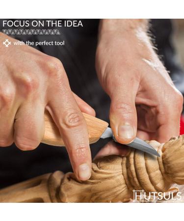 Hutsuls Chip Carving Knife for Beginners - Razor Sharp Wood Detail Knife in Gift Box - Whittling Tool for Adults & Kids (6.1in) - Buy Online on GoSupps.com
