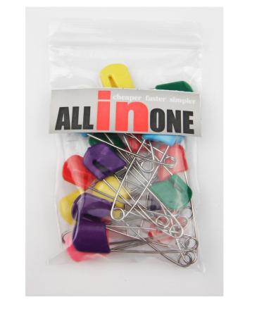 Colorful Plastic Head Safety Pins for Diapers and Cloth, 54mm - All-in-One Safety Hold Clip - Buy Online on GoSupps.com