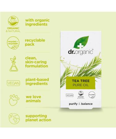 Dr Organic Tea Tree Oil 10ml - Natural, Vegan & Cruelty-Free - Buy Online on GoSupps.com