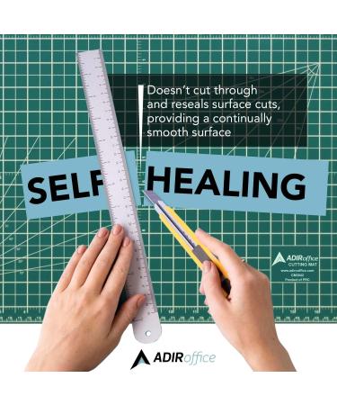 Adir Corp. 24x36 Inches Green/Black Self Healing Cutting Mat - Durable Non-Slip PVC - Crafts & Sewing 24x36-Inch - Buy Online on GoSupps.com