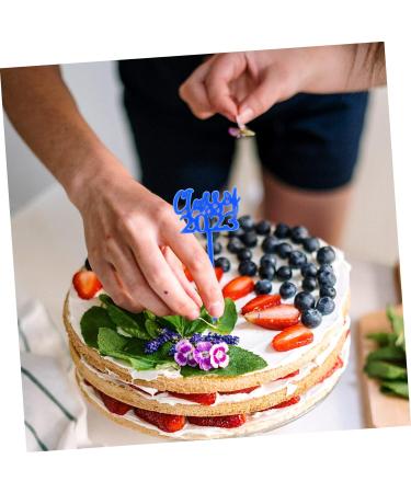Toyvian 30pcs 2023 Graduation Cake Insert Graduation Dessert Topper 2023 Graduation Class of 2023 Decorations Graduation Cakes Toppers Graduation Cupcake Pick Cupcakes Graduate Delicate 7.6X4CM Blue - Buy Online on GoSupps.com