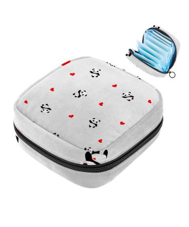 Cute bear and dear heart ladies binding storage bag menstruation pad bag pocket portable menstrual cup pocket with zipper for teenagers girls women women