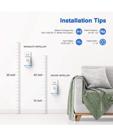 6 Pack Ultrasonic Pest Repeller - Electronic Indoor Repellent for Mosquito, Mice, Roach, Spider & Insects - Buy Online on GoSupps.com