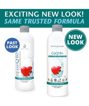 Eniva Health Liquid CoQ10 100mg with L-Carnitine, Vitamin C, Lecithin - 16oz | Gluten Free, Zero Sugar, Keto Friendly - Buy Online on GoSupps.com