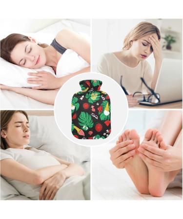 Mnsruu Tropical Summer Pattern Hot Water Bottle 2L with Cover - Perfect Gift for Women & Kids - Ideal for Christmas - Buy Online on GoSupps.com
