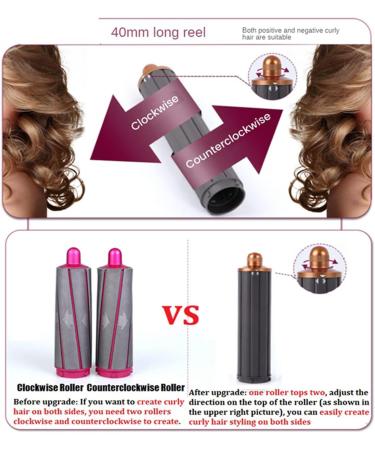 40MM Self-Curling Hair Styler Tool for Dyson Airwrap HS05 HS01 | Long Hair Curling Barrels Attachment Parts - Buy Online on GoSupps.com