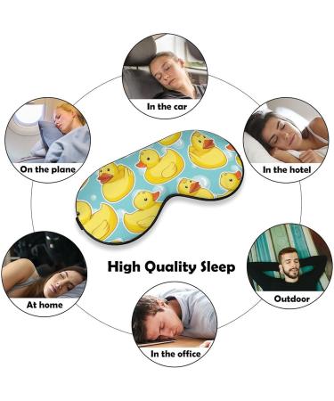Yellow Duck Bubble Sleep Mask Eye Cover - Adjustable Strap, Lightweight Blindfold for Nighttime, Travel, Napping - Men, Women - Buy Online on GoSupps.com