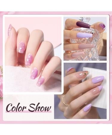 Nail Polish Set - 6PC Glitter Nail Polish - Purple Nail Polish - Quick Dry & Long Lasting Nail Polish Gift Set - Oil-Based Formula Nail Polish for DIY Nail Art No Need Baking - Buy Online on GoSupps.com