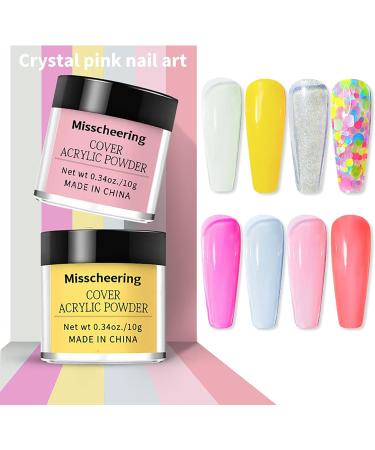 RoseFlower Acrylic Nail Kit Full Set - 3 Colors Clear Pink Powder for Beginners - Nail Salon #10 - Buy Online on GoSupps.com