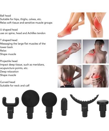 6 Piece Deep Tissue Massage Head Set - Replacement Attachments for Massage Guns | 0.7 Inch Compatible Heads for Enhanced Relief - Buy Online on GoSupps.com
