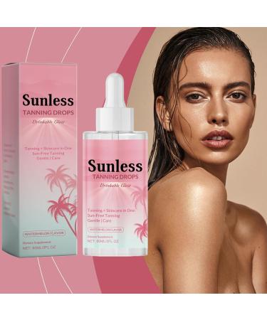  WJnflQN Self-Tanning Drops | Natural Tan for Face and Body - Gradual Tanning Effect Sunless Tan Complexion 60ml for Women and Men - Buy Online on GoSupps.com