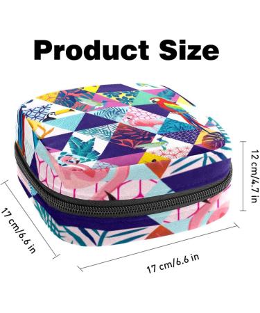 Portable Women's Binding-Up Bags | Menstrual Cup Bags & Feminine Insert Bags for Teens | Colorful Flamingo & Geometry Designs - Buy Online on GoSupps.com