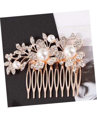 TOVINANNA Bridal Hair Accessory Crystal Hair Comb Bridal Hair Comb Flower Hair Comb Bridal Headdress Hair Comb for Bride - Buy Online on GoSupps.com
