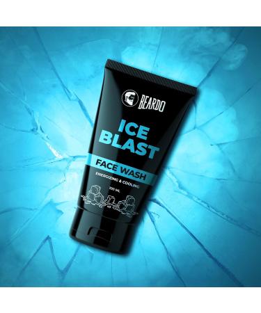 BEARDO Ice Blast Cooling Facewash for Men - Refreshing Aloe Vera & Menthol | 100ml Instant Icy Freshness & Hydration - Buy Online on GoSupps.com