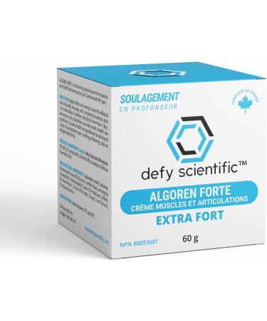 Defy Scientific Algoren Forte Extra Strength Pain Relief Cream (60g) - Pain-Blocking & Anti-inflammatory Suitable for Arthritis Neck Shoulder Hand Knee Back Muscle & Joint Pain Sport Injuries - Buy Online on GoSupps.com