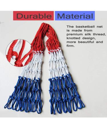 DOURR Basketball Net Replacement 2 PCS All-Weather Heavy Duty Indoor/Outdoor (12 Loops) Red+White+Blue - Buy Online on GoSupps.com