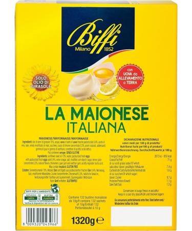  Italian Gourmet E.R. Biffi Pack of 132 sachets of Italian mayonnaise (132 sachets of 10g each) + 400g of Italian gourmet polpa - Buy Online on GoSupps.com