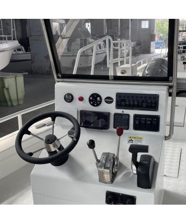 CREDSTAR Stainless Steel Destroyer Steering Wheel - 13-1/2 Inch, 5 Spoke Boat Marine Black PU Foam - Buy Online on GoSupps.com