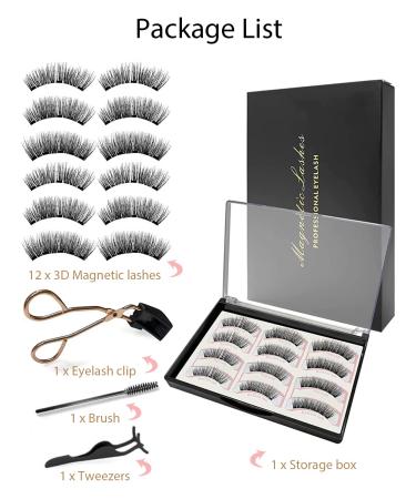 MOLAMOYA Magnetic False Eyelashes 12pcs - Easy to Wear 3D Natural Look Lashes - Buy Online on GoSupps.com