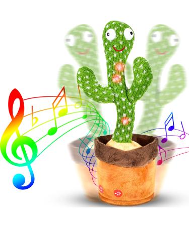 Dancing Cactus Toy Talking Cactus Toy For 1-3 Year Old Boys/Girls Plush Interactive Toy Cactus Toy Repeat What You Say Cactus Children's Toy Glow Sing and Dance Cactus Toy For 4-5-6-7-8 Year Old Boys