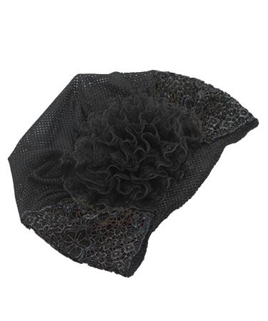 Lace Headbands Girls Stretch Headband Hair Accessories for Women Fashion Floral Headcovering for Women Black
