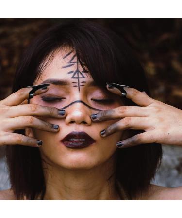 Fomiyes Halloween Accessories - 8pcs Metal Hair Tools for Curling & Cosplay Claws | Retro Black Men's Rings - Buy Online on GoSupps.com