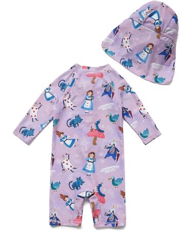 BONVERANO Baby Girls Long-Sleeve One Piece Swimsuit | UPF 50+ Sun Protection | 3-6 Months - Buy Online on GoSupps.com