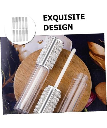 IMIKEYA Lot de 10 Flacons de Brillant L vres Vides 5 Ml Transparents en Verre Rechargeables Adapt s au Maquillage Diy pour Cosm tiques et Soins des L vres Usage Personnel et Pr sent - Buy Online on GoSupps.com