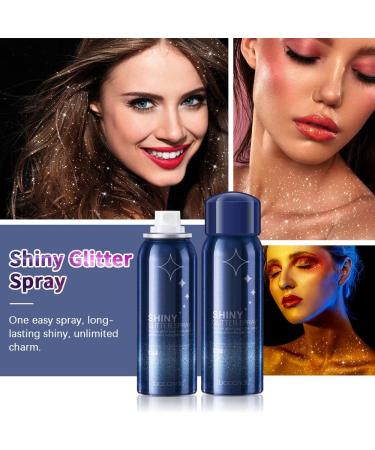 IBCCCNDC 60ml Glitter Spray for Hair and Body - Long Lasting Shimmer Silver Hairspray for Party - Buy Online on GoSupps.com