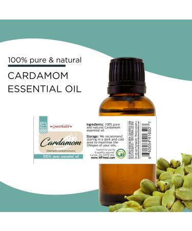 GreenHealth Cardamom 1/6 fl oz (5 ml) Glass Bottle 100% Pure Essential Oil - Buy Online on GoSupps.com