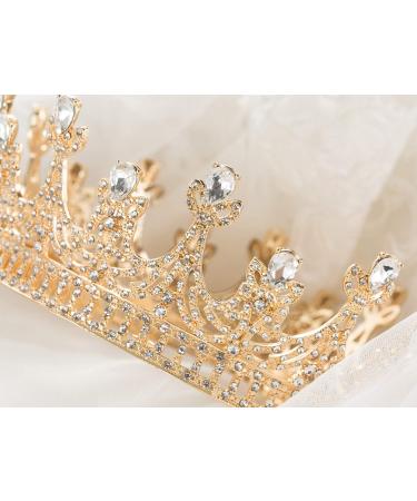 SWEETV Gold Queen Crown - Women's Wedding & Birthday Crown, Cake Topper & Costume Party Accessory - Buy Online on GoSupps.com