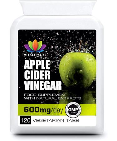VITALITYVITS Apple Cider Vinegar 120 Tablets - Weight Loss Supplement & Detox - Premium Quality & GMP Standards - Buy Online on GoSupps.com