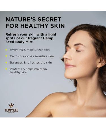 Hemp Seed Body Mist - 8 fl oz - Moisturizes Invigorates & Protects Skin - With Hemp Seed Oil Chamomile & Aloe Vera - Vegan Cruelty Free Beach Daze - Buy Online on GoSupps.com