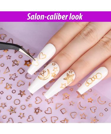 Teenitor Self-Adhesive Nail Art Stickers - 12 Sheets Flower, Butterfly, Stars, Fruits, Leaves Decals for Women, Kids - Nail Decoration Stickers - Buy Online on GoSupps.com