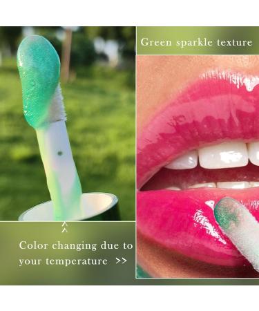  Linsition Color Lip Dye - Color Changing Lip Oil - Glitter Lip Oil Temperature Green Moisturizing for Care Product - Buy Online on GoSupps.com