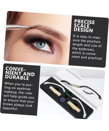 Healeved 2 pcs Professional Eyebrow Line Shaping Shaper Level Marker Premium Metal Auxiliary Tool Horizontal mediumx2pcs Silverx2pcs - Buy Online on GoSupps.com