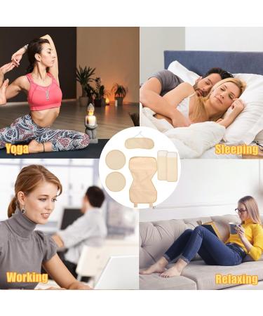 6PCS Castor Oil Pack Wrap Kit Organic Castor Oil Compression Wrap for Liver Detox Organic Cotton Flannel Massage Castor Oil Pack for Comfort Sleep Constipation Inflammation - Buy Online on GoSupps.com