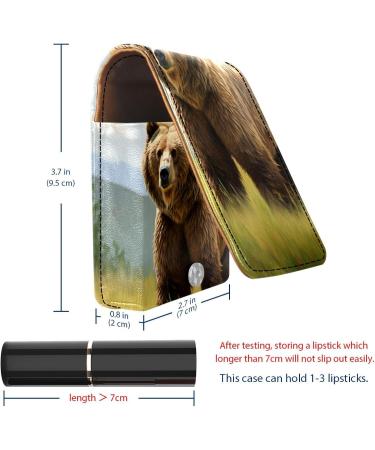 Travel Lipstick Organizer Case with Mirror | Portable Makeup Bag - Bear Meadow Design - Buy Online on GoSupps.com