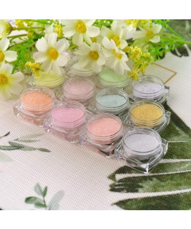 MEILINDS 12 Bottles Nail Art Glitter Sugar Powder - Holographic Shining Nail Glitter DIY Crafts - Buy Online on GoSupps.com