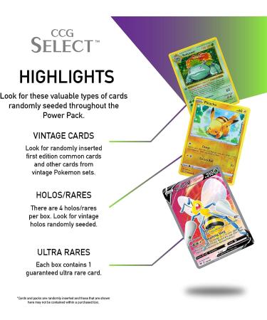 CCG Select Power Pack - 50+ Cards | 4 Holos or Rares | 1 Ultra Rare | Pokemon Compatible - Buy Online on GoSupps.com