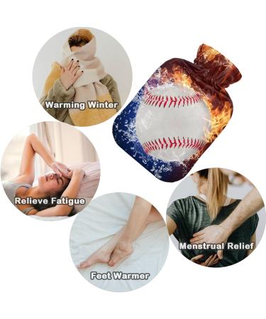 NAANLE Fire Sport Baseball Heat Bottle - 2L Large Transparent Hot Water Bottle for Bed Hand & Feet Warmer | Pain Relief & Heat Therapy - Buy Online on GoSupps.com
