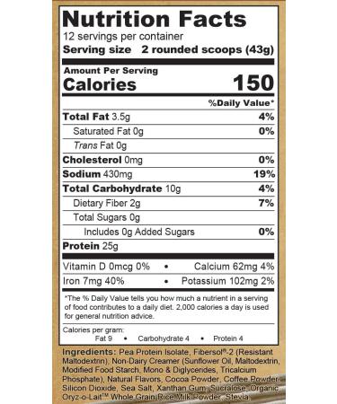 Fusion Plant Based Vegan Protein - Cafe Mocha | Best Gluten-Free Sugar-Free Sports Meal Replacement Shake | 12 Servings by Fusion Diet Systems - Buy Online on GoSupps.com