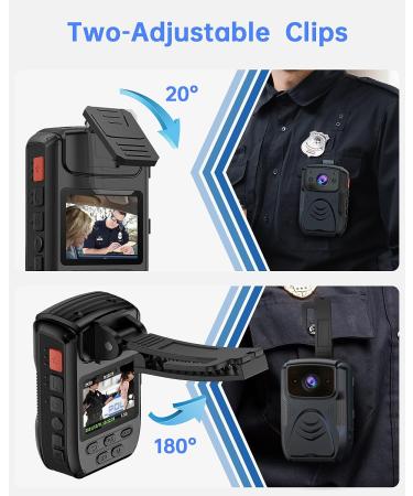LAMTTO 4K Police Body Cam | WiFi GPS | 64GB SD Card | 4000mAh | Wearable Security Camera - Buy Online on GoSupps.com
