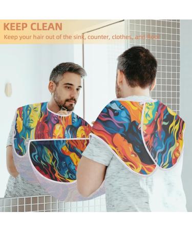 Character Abstraction Beard Bib Apron - Ultimate Beard Hair Catcher for Men | Perfect Gift for Dad on Father's Day Anniversary & Christmas - Buy Online on GoSupps.com