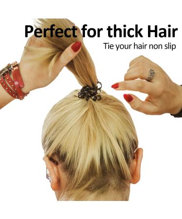 ADRIONE Clear Hair Ties - 12 Pack No Damage Elastic Bands for Thick Curly Hair - Buy Online on GoSupps.com