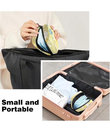 Stylish Menstruation Pad Bag with Zipper | Women's Tampon & Napkin Bag - Water Lunbits Dragonflies & Butterflies - Buy Online on GoSupps.com