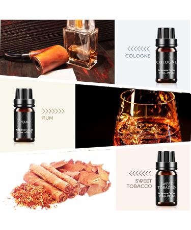 HAPPINTER Men Essential Oil Set - 6x10ML Sandalwood, Cedar, Leather, Cologne, Bay Rum, Sweet Tobacco Fragrance Oils - Aromatherapy for Diffusers - Buy Online on GoSupps.com