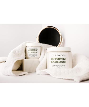 Peppermint & Coconut Organic Coconut Oil Face & Body Polishes Moisturizing Oil Daily Face Scrubs Exfoliating Hydrating Body Scrubs for Dry Skin and Leg Exfoliator for A Natural Youthful Glow All Over - Buy Online on GoSupps.com
